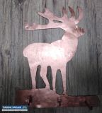 Renifer jeleń płaskorzeźba - Obrazek 3