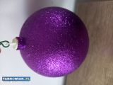 Bombka duża brokatowa 8 sztuk - Obrazek 1