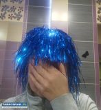 Peruka foliowa, niebieska  - Obrazek 2