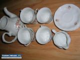 Zestaw herbaciany  biały z kwiatami - Obrazek 1