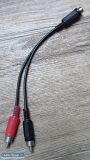 Przejściówka audio kabel Gniazdo RCA - 2xwtyk RCA - Obrazek 1