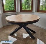 Stół okrągły rozsuwany loft pająk - Obrazek 1