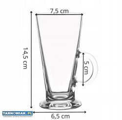 Szklanki do kawy latte 280ml 6szt + łyżeczki - Obrazek 3