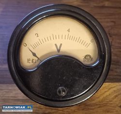 Stary zegar napięciowy woltomierz voltomierz 6V - Obrazek 1