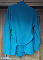 Płaszcz kurtka turkus Bolero Flauszowy 36-164 - Obrazek 2