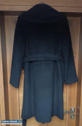 AGGI czarny długi płaszcz damski 36 - Obrazek 2