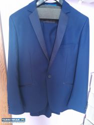 Szafirowy elegancki garnitur męski - Obrazek 2