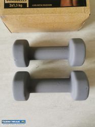 Hantle, hantelki, ciężarki Spokey winylowe 2x1,5kg - Obrazek 2