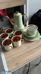 zestaw kawowy  z chodzieży pozłacany - Obrazek 1