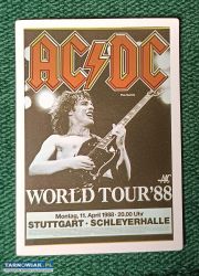 AC/DC naklejka sticker Angus Young World tour 1988 - Obrazek 1