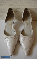 M.Fatima Silva 36 kremowo białe szpilki - Obrazek 3