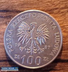 Moneta 100zł Kazimierz III Wielki 1987 rok - Obrazek 2