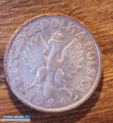 Moneta 2zł Żniwiarka Róg i Pochodnia 1924 rok - Obrazek 2