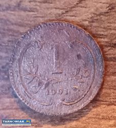 Moneta 1 Heller Halerz Austrowęgierska 1901 - Obrazek 1