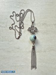 Wisiorek, naszyjnik, zawieszka kwiat z łańcuszkiem - Obrazek 1