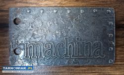 Metalowa blaszka Machina retro pamiątka - Obrazek 1