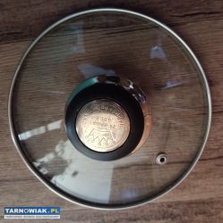 Szklana pokrywka z uchwytem 17cm - Obrazek 1