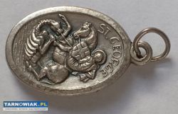 Religijny medalion katolicki św. Jerzy Maryja - Obrazek 1