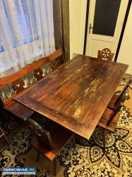 Stół z ławą i krzesłami + półki CEPELIA - Obrazek 1