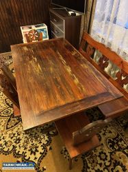 Stół z ławą i krzesłami + półki CEPELIA - Obrazek 2