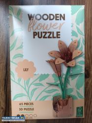 Drewniane puzzle 3D Lilie - Obrazek 1