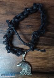 Bransoletka na rękę z metalową głową orła - Obrazek 1