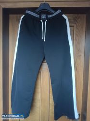 Szerokie czarne spodnie dresowe  Myron Kids 158 - Obrazek 1