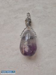 Ametyst kryształ   wisiorek   dł.5,5cm - Obrazek 1
