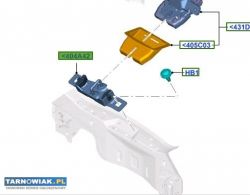 Płytka - zaczep zamka drzwi ford - Obrazek 1