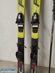 Narty Fischer 130 cm + buty 285 mm + kijki - Obrazek 2
