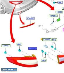 światło tylne, lewe mondeo 2014-2022 - Obrazek 1