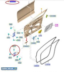 Zawias do drzwi przednich, prawa strona - Obrazek 1
