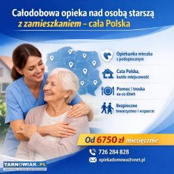 Zamów opiekę dla seniora 24h na dobę z zamieszkani - Obrazek 1