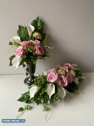 Elegancki komplet stroików - róże i kalie - Obrazek 1