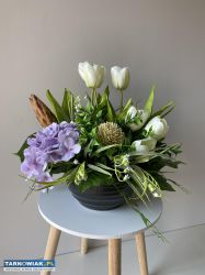 Wiosenny stroik w stylu łąki – ręcznie wykonany - Obrazek 1