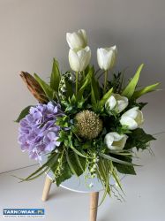 Wiosenny stroik w stylu łąki – ręcznie wykonany - Obrazek 2