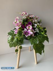 Wiosenny stroik na cmentarz – ręcznie wykonany - Obrazek 2