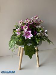 Wiosenny stroik na cmentarz – ręcznie wykonany - Obrazek 3