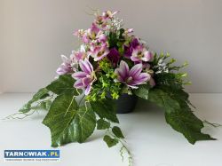 Wiosenny stroik na cmentarz – ręcznie wykonany - Obrazek 4