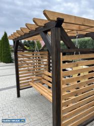 Pergola z huśtawką z drewna - Obrazek 2