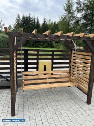 Pergola z huśtawką z drewna - Obrazek 4
