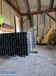 Słupki ogrodzeniowe stalowe 60x40 antracyt - Obrazek 1