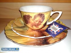 Komplet filiżanka + talerzyki, angielski - Obrazek 1