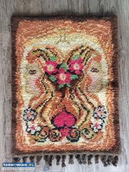 Makatka gobelin kilim bliźnięta znaki zodiaku prl - Obrazek 1