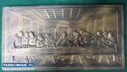 Ostatnia Wieczerza stary odlew gipsowy vintage - Obrazek 1