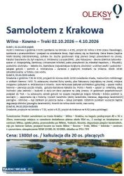 Lotnicza Wycieczka do Wilna, Kowna Trok z Krakowa - Obrazek 1