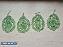 Wielkanocne, szydełkowe jajko, pisanka wys. 13cm - Obrazek 1