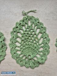 Wielkanocne, szydełkowe jajko, pisanka wys. 13cm - Obrazek 2