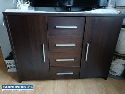 Zestaw mebli szafa komoda ciemny brąz - Obrazek 1