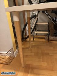 Biurko Ikea, blat Linnmon 100x60, nogi Hilver - Obrazek 2